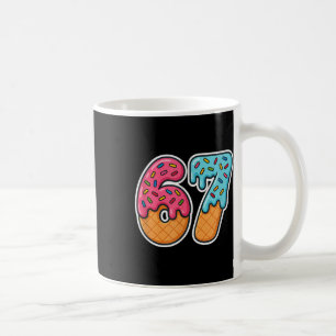 Taza De Café 67 Helado Meme Goteo Seis Siete Jerga Gen Alfa 