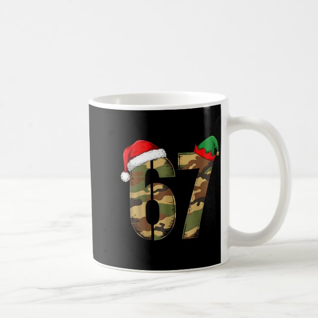Taza De Café 67 Hunting Camo Six Seven 6 7 Meme Camouflage 67 C (Derecha)