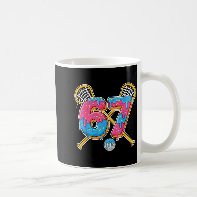 Taza De Café 67 Ice Cream Drip Meme Gen Alpha Slang Lacrosse Sr (Derecha)