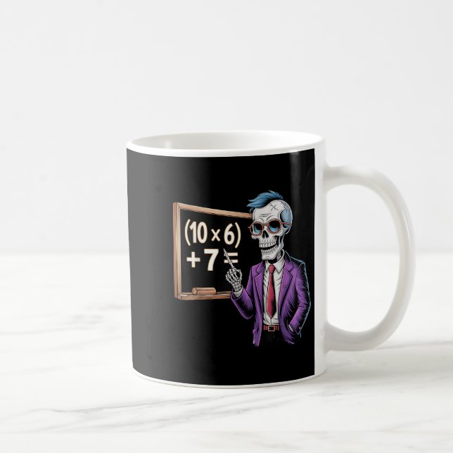 Taza De Café 67 Math Teacher Meme Brainrot Six Seven Halloween  (Derecha)