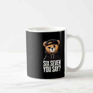 Taza De Café 67 Meme 6 7 Números Oso Seis Siete Chicos Niños Di
