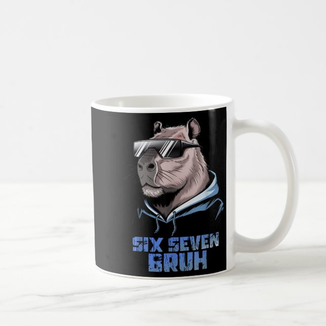 Taza De Café 67 Meme Capybara Funny Six Seven Bruh Capybara For (Derecha)