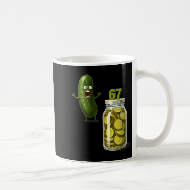 Taza De Café 67 Meme Ckle Surprise A Jar Of Sliced Ckles Cuber  (Derecha)