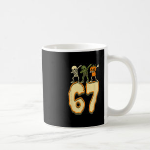 Taza De Café 67 Meme de Halloween 6 7 Números Seis Siete Divert