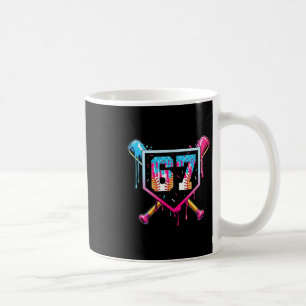 Taza De Café 67 Meme de helado goteando Divertido Six Seven Gen