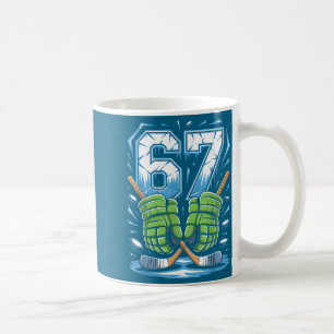Taza De Café 67 Meme de helado goteando Six Seven jerga de Gen 