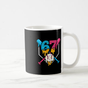 Taza De Café 67 Meme de venta de helado goteante Six Seven Gen