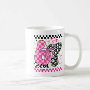 Taza De Café 67 meme divertido lleno de corazones seis siete Va