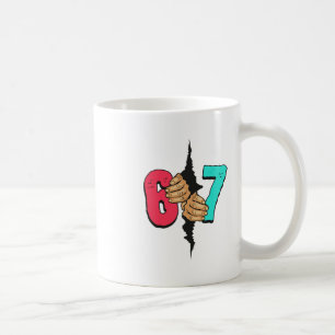 Taza De Café 67 Meme Divertido Seis Siete Modismo Gen Alfa Navi