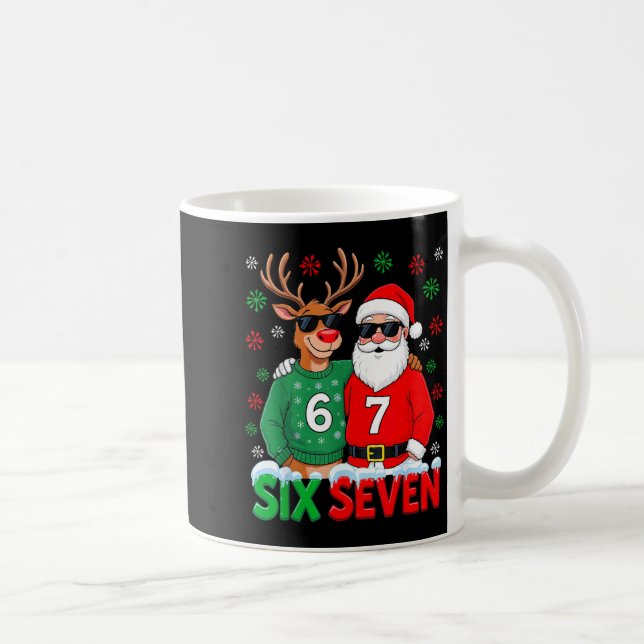 Taza De Café 67 Meme Funny Christmas Santa Six Seven  (Derecha)