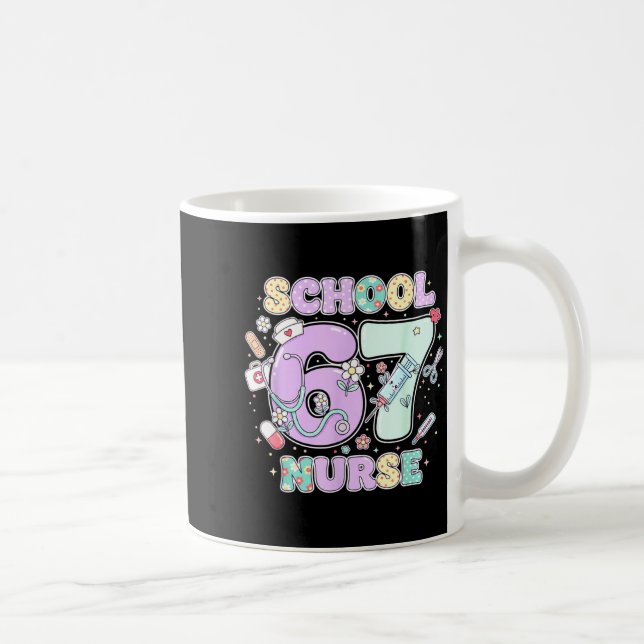 Taza De Café 67 Meme Funny School Nurse Six Seven Meme Boys Gir (Derecha)