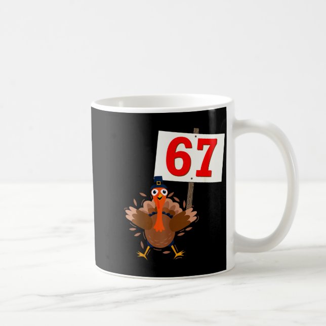 Taza De Café 67 Meme Funny Thanksgiving Turkey Shirt Boys Girls (Derecha)