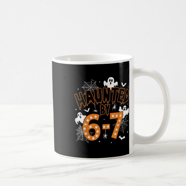 Taza De Café 67 Meme Halloween Haunted– Funny Ghost And Pumpkin (Derecha)