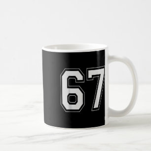 Taza De Café 67 Meme Número Seis Siete jerga de Gen Alpha 6 7