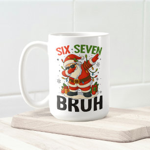 Taza De Café 67 Meme Seis Siete Bruh Divertida Navidad 6 7