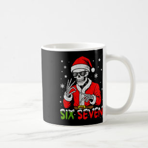 Taza De Café 67 Meme Seis Siete Esqueleto Santa Navidad Diverti