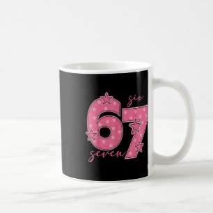 Taza De Café 67 Meme Seis Siete Modismo Gen Alfa Lindo Rosa 6 7