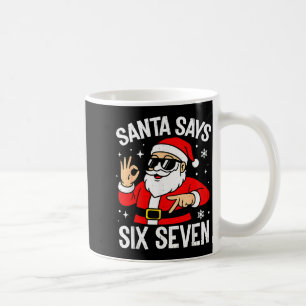 Taza De Café 67 Meme Seis Siete Santa Divertida Navidad Gen Z A