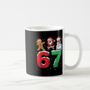 Taza De Café 67 Meme Seis Siete Santa haciendo Dab 6 7 Navidad 