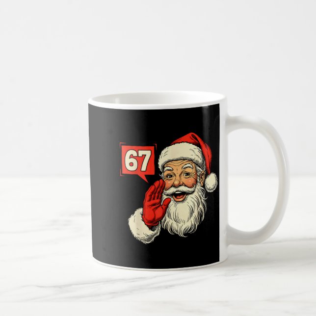 Taza De Café 67 Meme Six Seven Santa Funny Christmas Gen Z Alph (Derecha)
