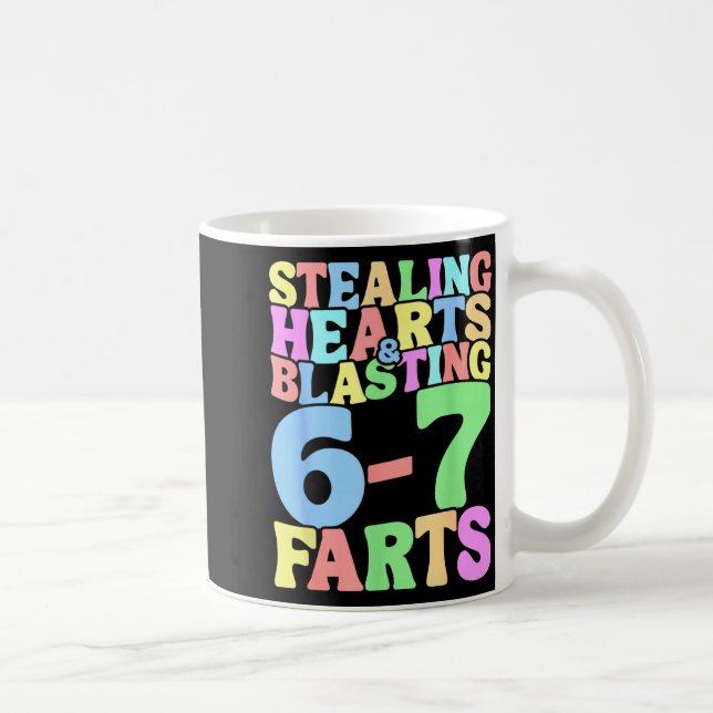 Taza De Café 67 Meme Valentine's Day Six Seven 6-7 Funny Steali (Derecha)