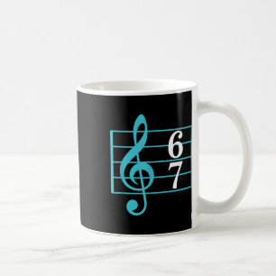 Taza De Café 67 Moda Meme de jerga Seis Siete Profesor de Músic