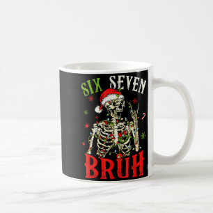 Taza De Café 67 Navidad Divertido Seis Siete Bruh Meme Esquelet