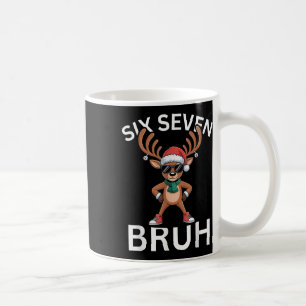 Taza De Café 67 Navidad Divertido Seis Siete Meme Brainrot Reno