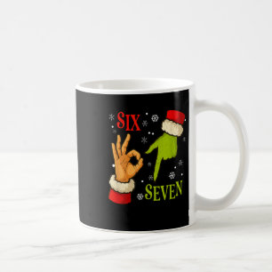 Taza De Café 67 Navidad Santa Claus Verde 6 7 Meme de Internet 