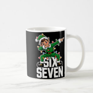 Taza De Café 67 Navidad Seis Siete 6 7 Meme Divertido Elfo Dabb