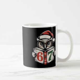 Taza De Café 67 Número Búho Navidad Meme de Internet Fiesta 