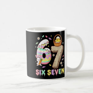 Taza De Café 67 Pascua Seis Siete Conejo Pollito Pascua Huevo D