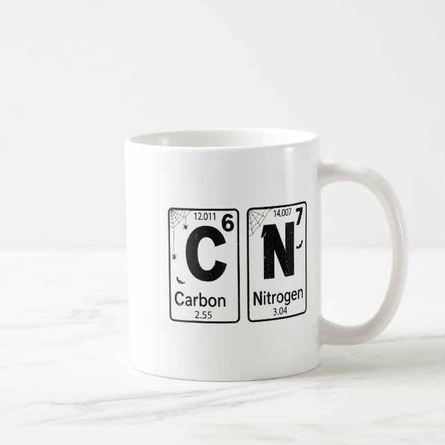 Taza De Café 67 Periodic Table Halloween Costume Mad Scientist  (Derecha)