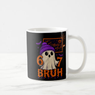 Taza De Café 67 Profesor Fantasma de Halloween Seis Siete Meme 