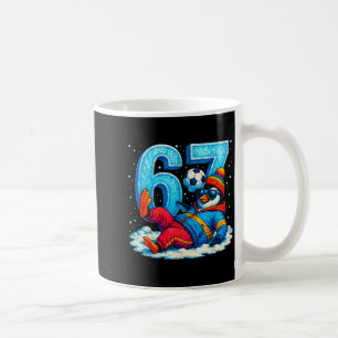 Taza De Café 67 Regalo de meme divertido de fútbol de pingüino