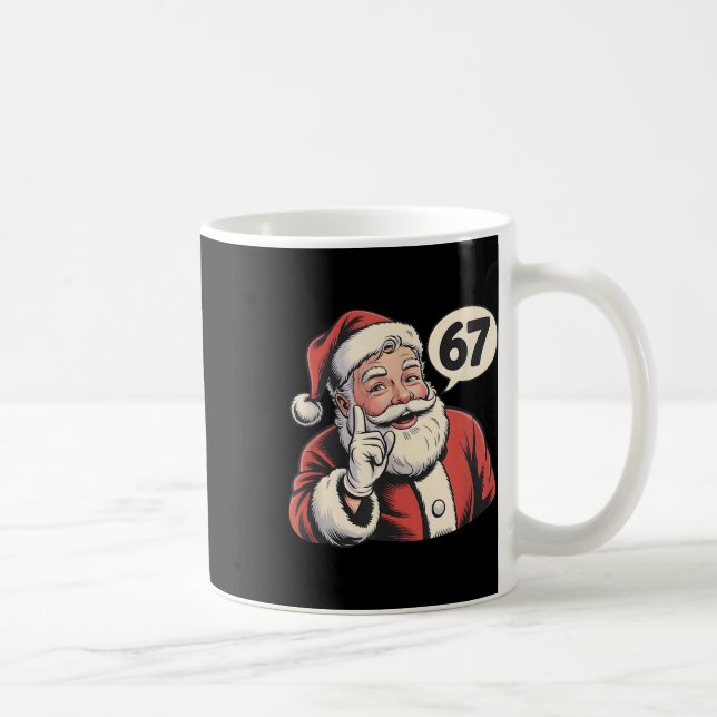 Taza De Café 67 Santa Christmas Six Seven Meme  (Derecha)