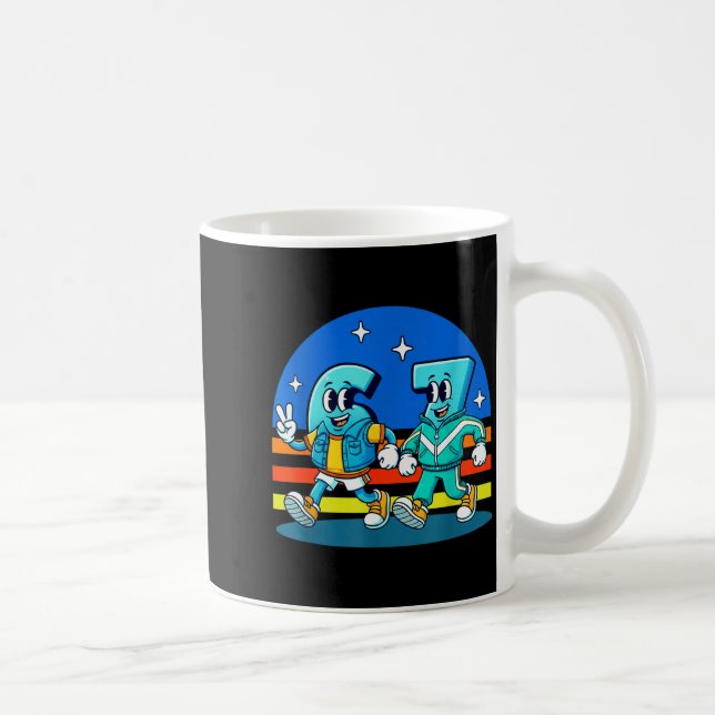 Taza De Café 67 Seis Siete Diseño Divertido Para Niños Escuela  (Derecha)