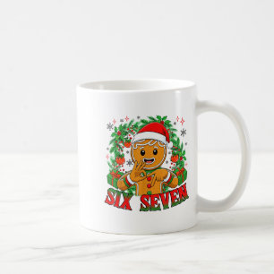 Taza De Café 67 Seis Siete Meme Divertido Xmas Pan De Jengibre