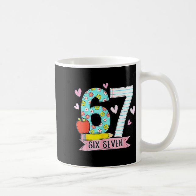 Taza De Café 67 Shirt For Teachers 67 Meme Women Teacher Six Se (Derecha)