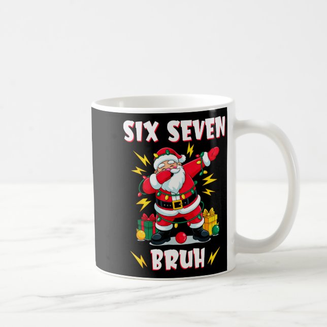 Taza De Café 67 Six Seven Burh Funny Christmas 6 7 Meme Men Wom (Derecha)