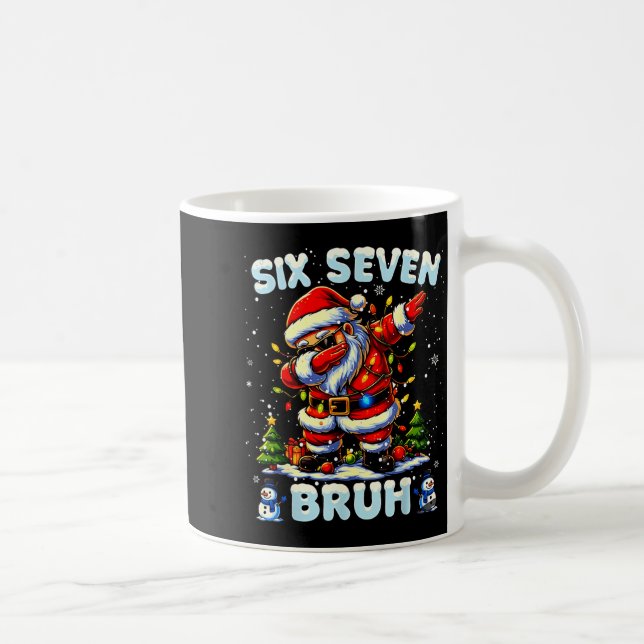 Taza De Café 67 Six Seven Burh Funny Christmas 6 7 Meme Men Wom (Derecha)