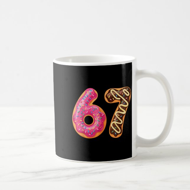 Taza De Café 67 Six Seven Donut Meme Funny Sweet Sprinkles  (Derecha)