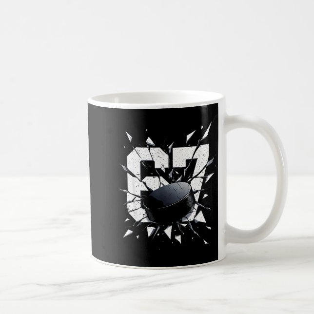 Taza De Café 67 Six Seven Hockey Gen Alpha Brainrot Meme  (Derecha)