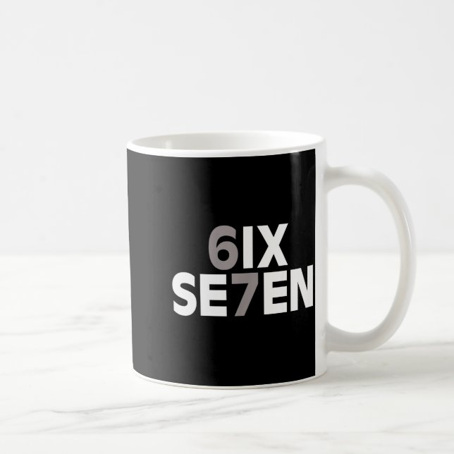Taza De Café 67 Six Seven Meme Funny Gen Alpha Slang Teens Kids (Derecha)