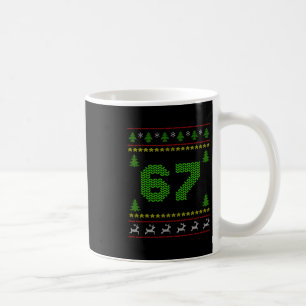 Taza De Café 67 Six Seven Navidad Tejiendo 67 Feo Navidad 