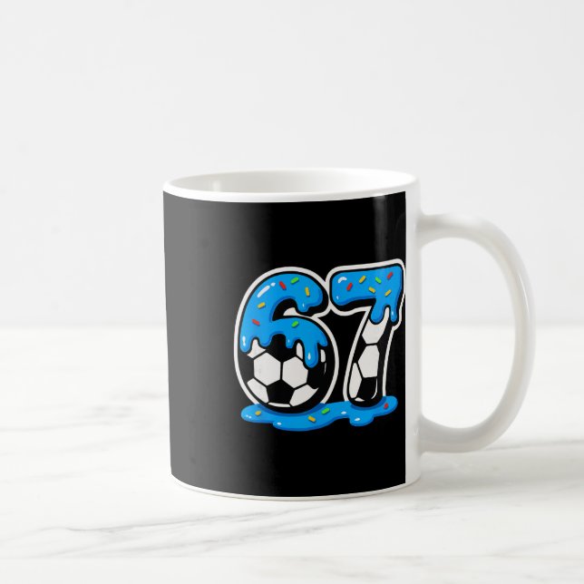 Taza De Café 67 Soccer Ice Cream Drip Brain Rot Meme  (Derecha)