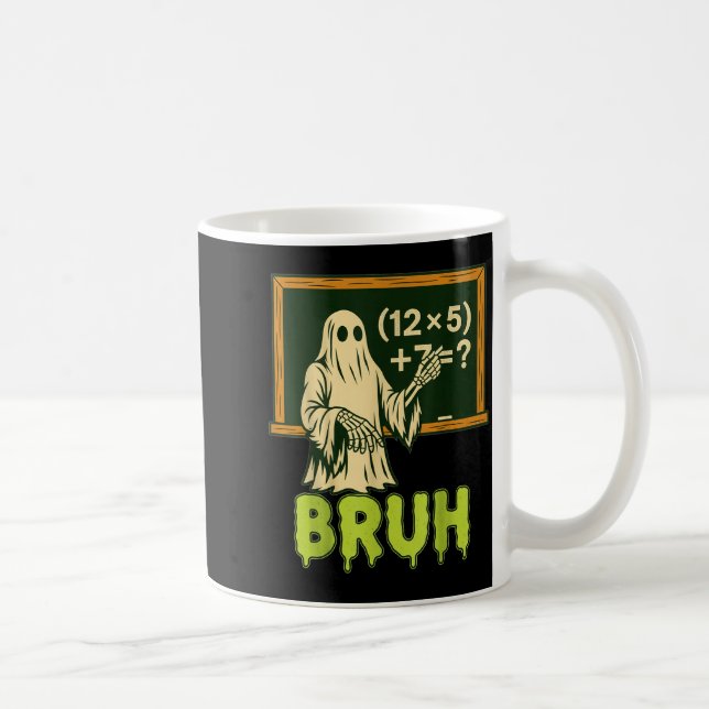 Taza De Café 67 Teacher Halloween Ghost Six Seven Meme Brainrot (Derecha)