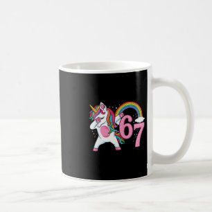 Taza De Café 67 Unicornio Dabbing Para Niñas Seis Siete Meme Ni