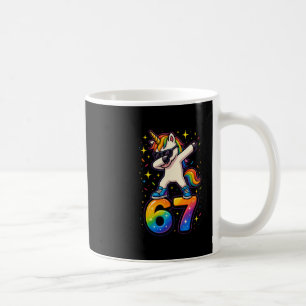 Taza De Café 67 Unicornio Dabbing Seis Siete Memes Graciosos