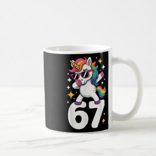 Taza De Café 67 Unicornio haciendo dabbing Seis Siete Meme Dive